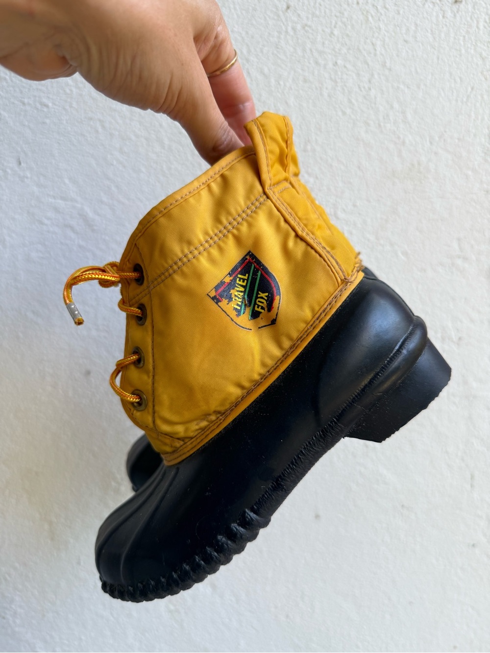 Kids Vintage Yellow Duck Boot - Travel Fox